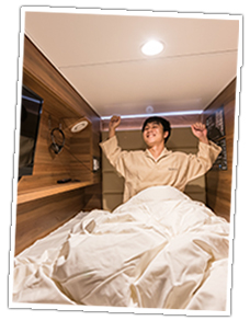 リーズナブルに泊まれて、サウナも利用無料