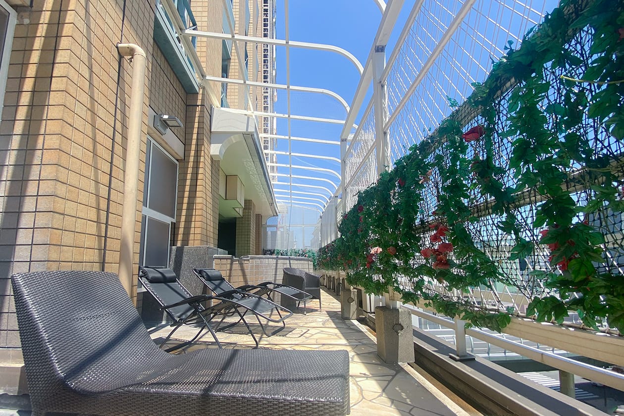 外気浴スペース