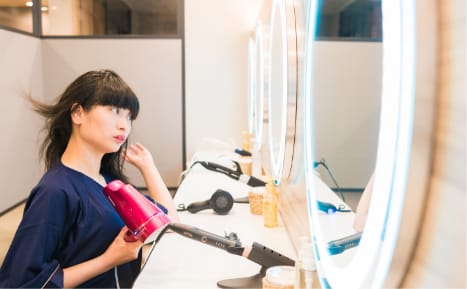 アメニティ充実&パウダールーム完備